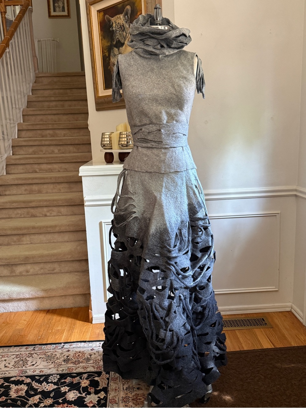 Bohemian Cutout Maxi Set in Grey Ombré - Picture 3 of 13